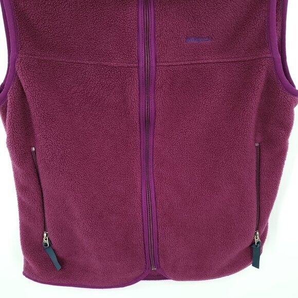 VTG Patagonia Lightweight Synchilla Fleece Vest S Plum/Purple - Picture 9 of 16